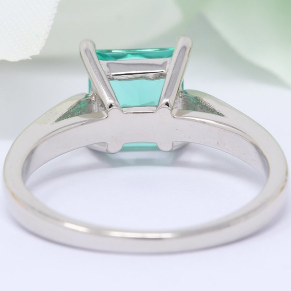 2.00 Carat Cushion Cut Solitaire Paraiba Tourmalin - Picture 3 of 3